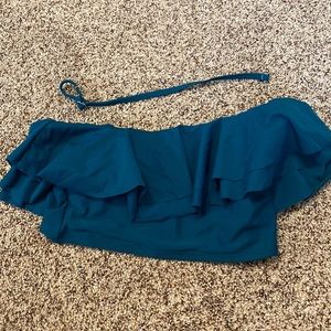 Off the shoulder green swim top